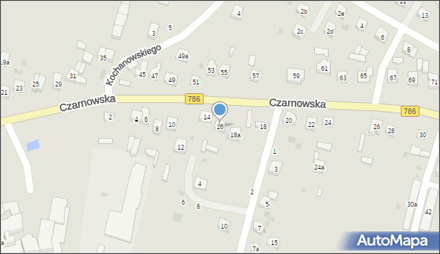 Piekoszów, Czarnowska, 16, mapa Piekoszów