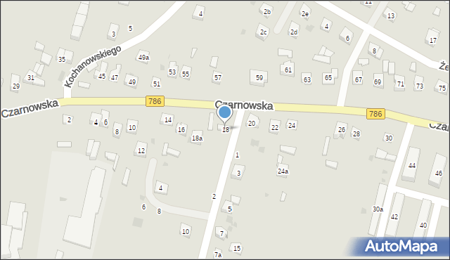 Piekoszów, Czarnowska, 18, mapa Piekoszów