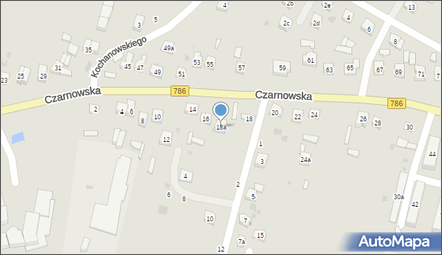 Piekoszów, Czarnowska, 18a, mapa Piekoszów