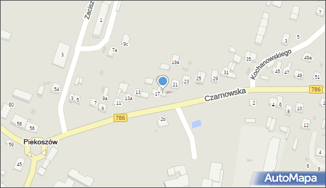 Piekoszów, Czarnowska, 19, mapa Piekoszów