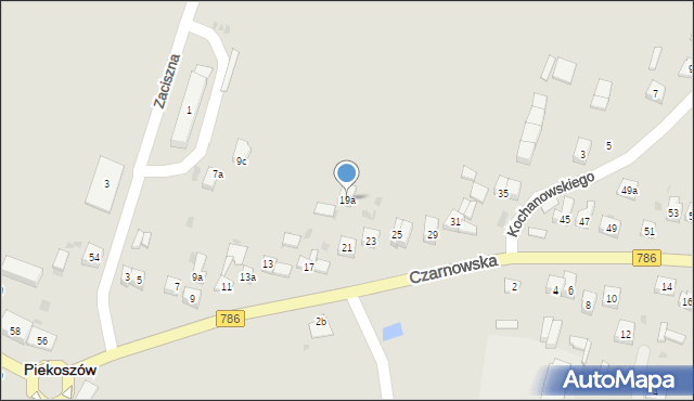 Piekoszów, Czarnowska, 19a, mapa Piekoszów