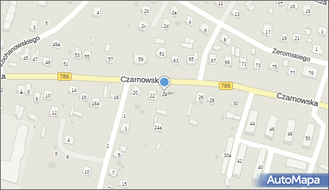 Piekoszów, Czarnowska, 24, mapa Piekoszów