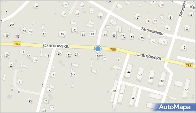 Piekoszów, Czarnowska, 26, mapa Piekoszów