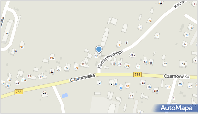 Piekoszów, Czarnowska, 37, mapa Piekoszów