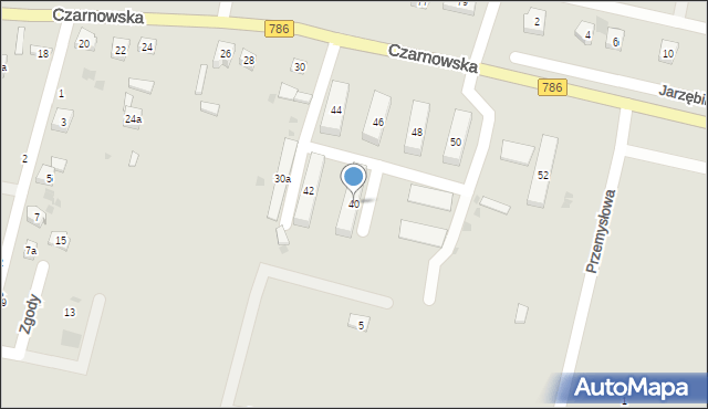 Piekoszów, Czarnowska, 40, mapa Piekoszów