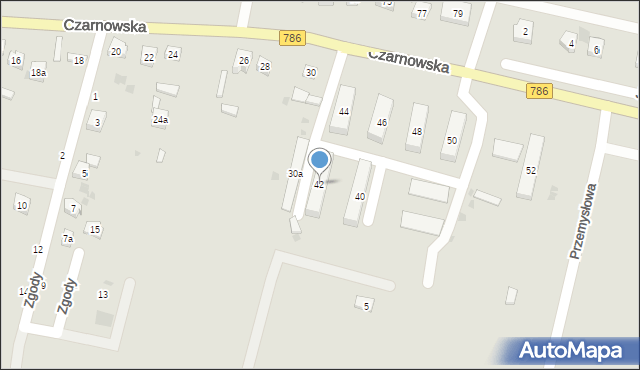 Piekoszów, Czarnowska, 42, mapa Piekoszów