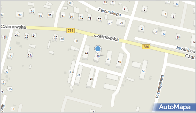 Piekoszów, Czarnowska, 46, mapa Piekoszów