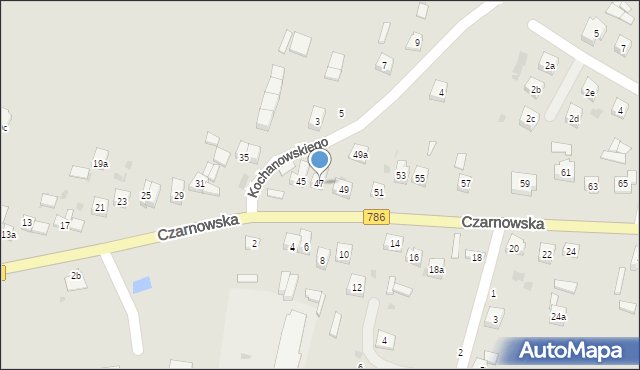 Piekoszów, Czarnowska, 47, mapa Piekoszów