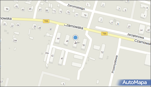 Piekoszów, Czarnowska, 48, mapa Piekoszów