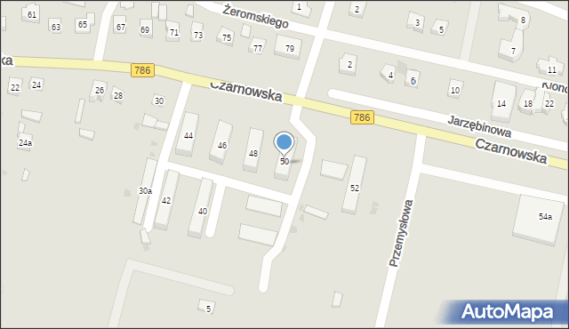 Piekoszów, Czarnowska, 50/2, mapa Piekoszów