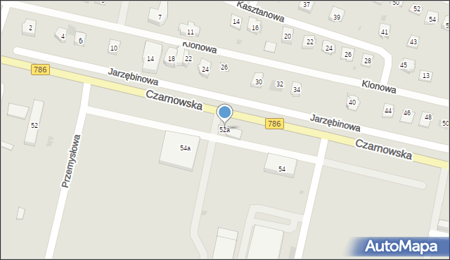 Piekoszów, Czarnowska, 52a, mapa Piekoszów