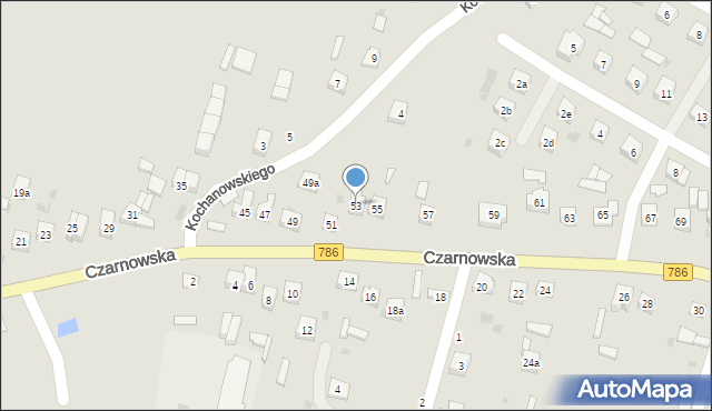 Piekoszów, Czarnowska, 53, mapa Piekoszów