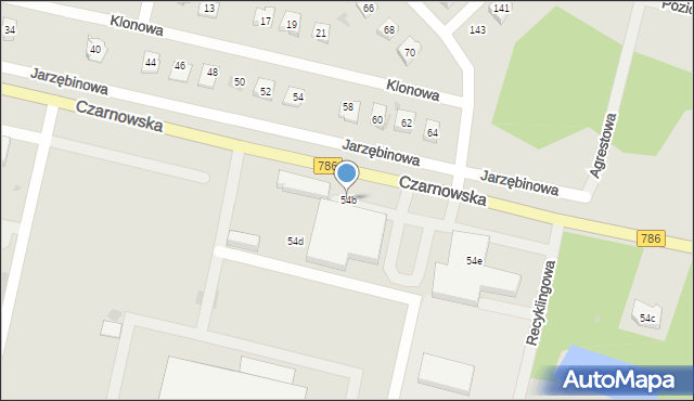 Piekoszów, Czarnowska, 54b, mapa Piekoszów