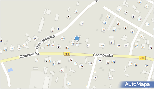Piekoszów, Czarnowska, 55, mapa Piekoszów