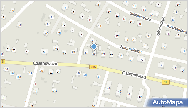 Piekoszów, Czarnowska, 69, mapa Piekoszów