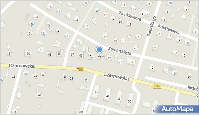 Piekoszów, Czarnowska, 73, mapa Piekoszów