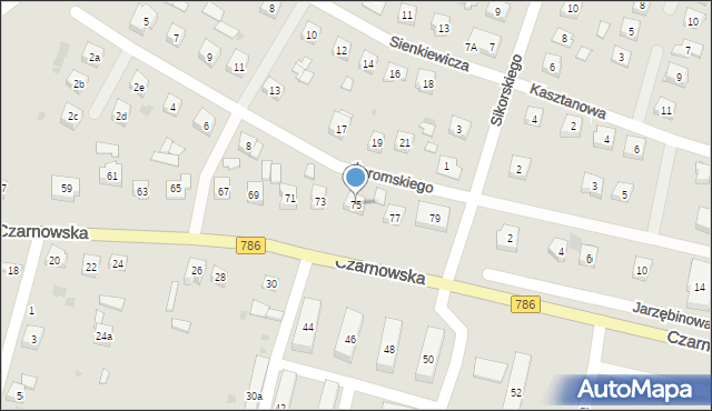 Piekoszów, Czarnowska, 75, mapa Piekoszów