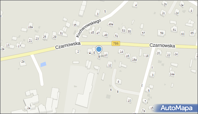 Piekoszów, Czarnowska, 8, mapa Piekoszów