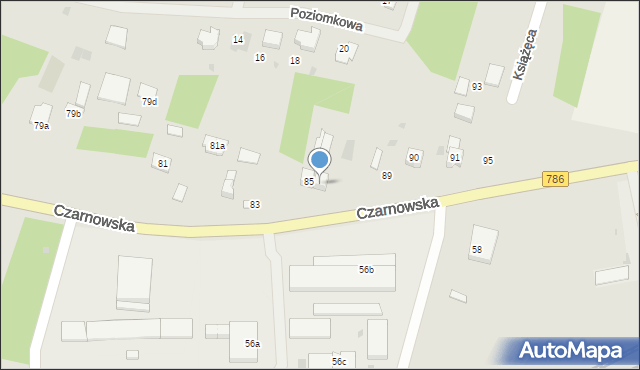 Piekoszów, Czarnowska, 87, mapa Piekoszów