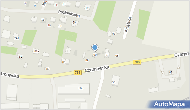 Piekoszów, Czarnowska, 90, mapa Piekoszów