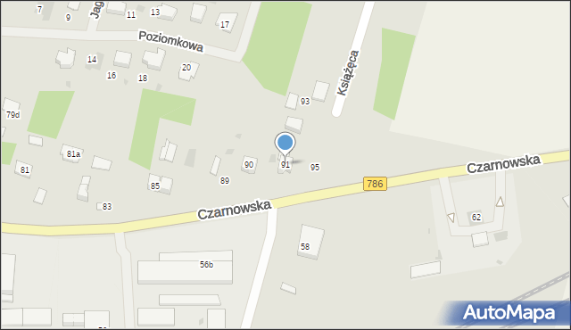 Piekoszów, Czarnowska, 91, mapa Piekoszów