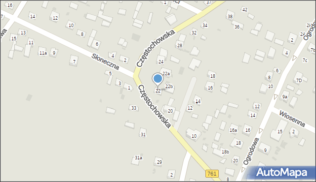 Piekoszów, Częstochowska, 22, mapa Piekoszów