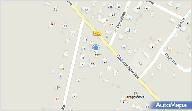 Piekoszów, Częstochowska, 25, mapa Piekoszów