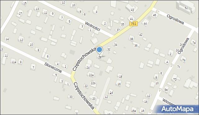 Piekoszów, Częstochowska, 28, mapa Piekoszów