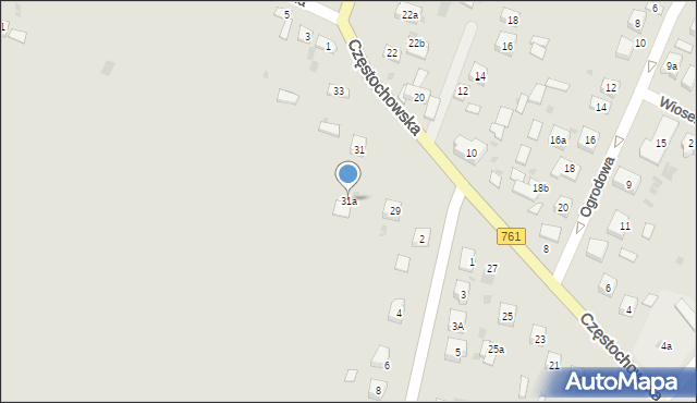 Piekoszów, Częstochowska, 31a, mapa Piekoszów