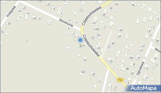 Piekoszów, Częstochowska, 33, mapa Piekoszów