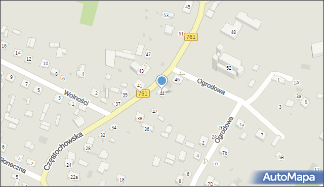 Piekoszów, Częstochowska, 44, mapa Piekoszów