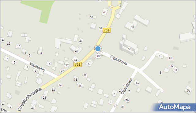Piekoszów, Częstochowska, 46, mapa Piekoszów