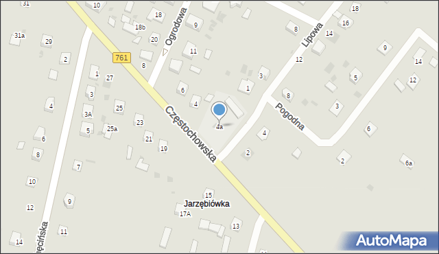 Piekoszów, Częstochowska, 4a, mapa Piekoszów