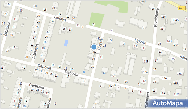 Piotrków Trybunalski, Czysta, 20, mapa Piotrków Trybunalski