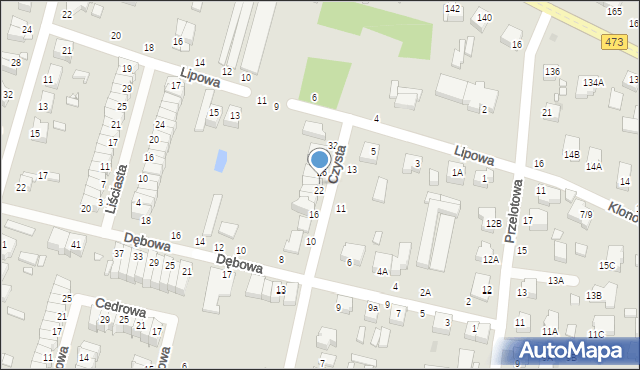 Piotrków Trybunalski, Czysta, 24, mapa Piotrków Trybunalski