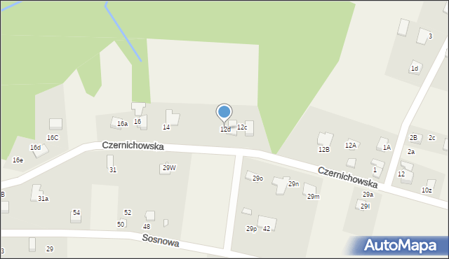 Pisarzowice, Czernichowska, 12d, mapa Pisarzowice