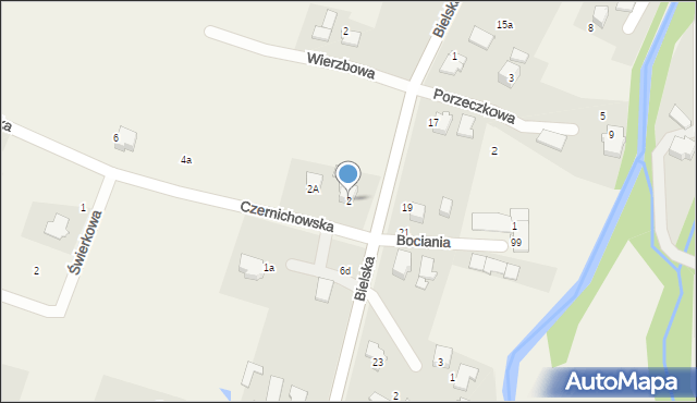 Pisarzowice, Czernichowska, 2, mapa Pisarzowice