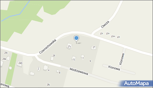 Pisarzowice, Czernichowska, 27, mapa Pisarzowice