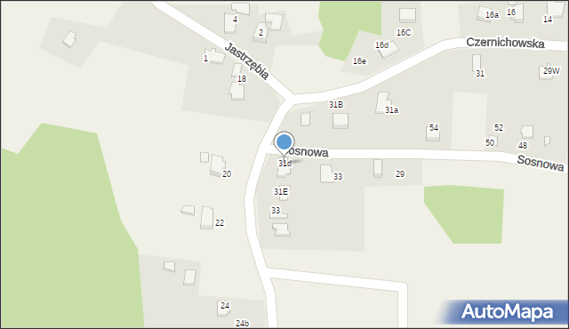 Pisarzowice, Czernichowska, 31d, mapa Pisarzowice