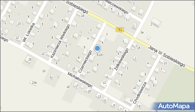 Płaza, Czarnieckiego Stefana, hetm., 7, mapa Płaza