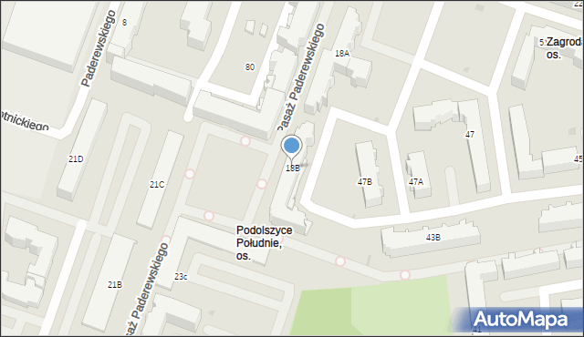 Płock, Czwartaków, 18B, mapa Płock