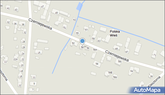 Pobiedziska, Czerniejewska, 54, mapa Pobiedziska