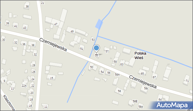 Pobiedziska, Czerniejewska, 55, mapa Pobiedziska