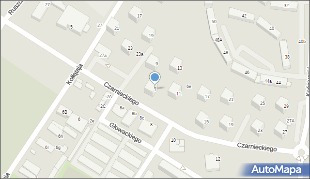 Połaniec, Czarnieckiego Stefana, hetm., 7, mapa Połaniec