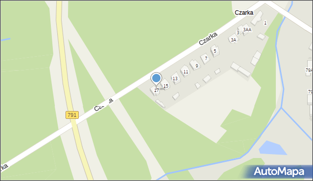 Postęp, Czarka, 17, mapa Postęp