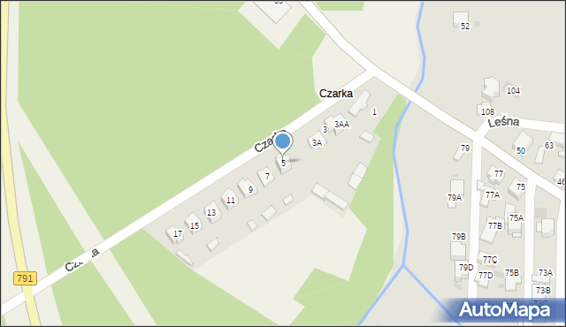 Postęp, Czarka, 5, mapa Postęp