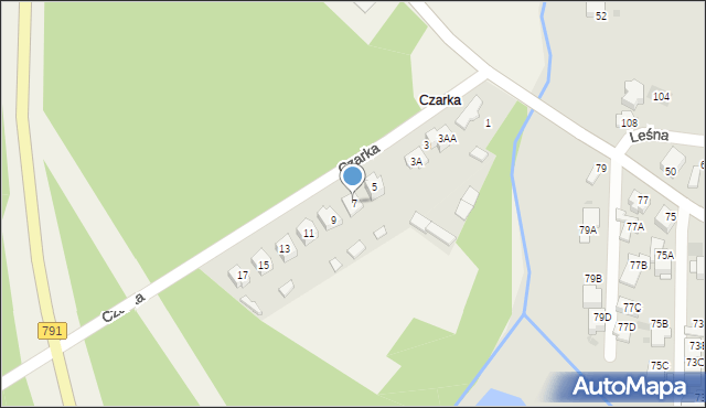 Postęp, Czarka, 7, mapa Postęp