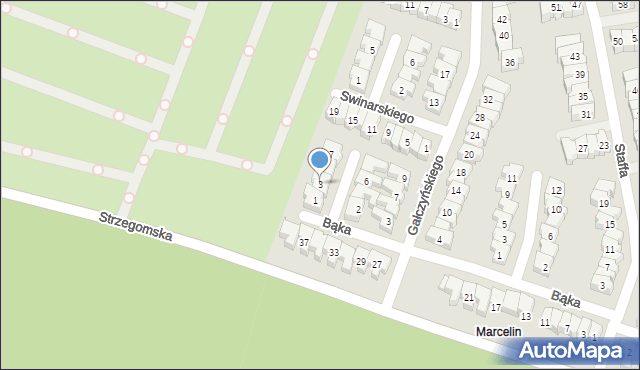 Poznań, Czernika Stanisława, 3, mapa Poznania