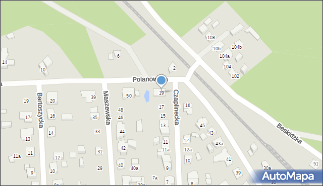 Poznań, Czaplinecka, 19, mapa Poznania