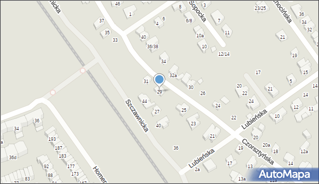 Poznań, Czorsztyńska, 29, mapa Poznania